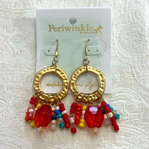 Brand NEW Periwinkle Beaded Earrings Beachy